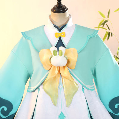 Genshin Impact Yaoyao Rainlit Bamboo Reverie Cosplay Costumes