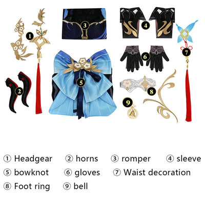 Game Genshin Impact Twilight Blossom Ganyu Cosplay Costumes