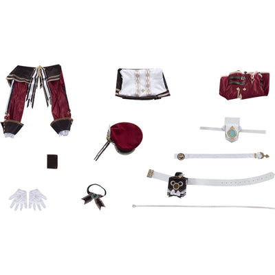 Game Genshin Impact Charlotte Cosplay Costumes With Hat