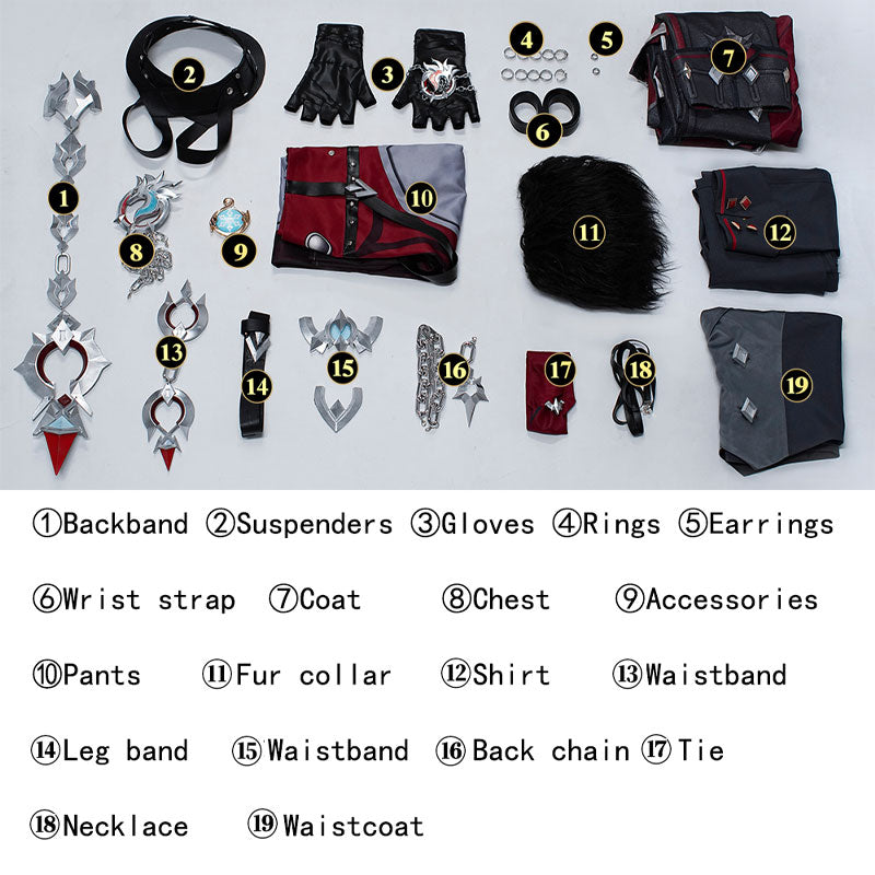 Game Genshin Impact Wriothesley Cosplay Costumes