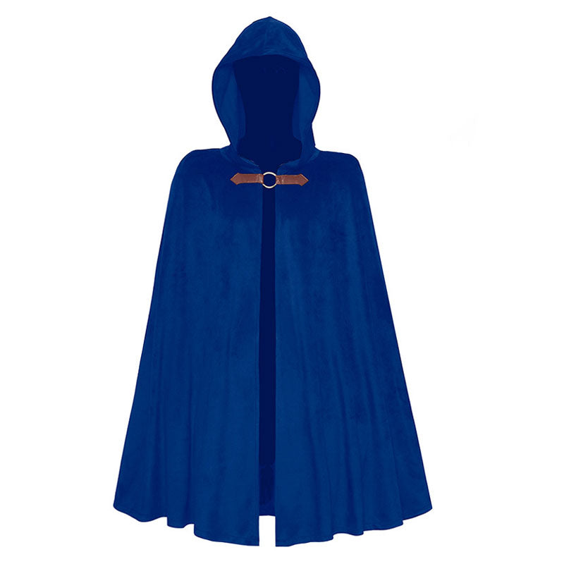 European Medieval Halloween Party Woolen Hooded Cloak Cosplay Costumes