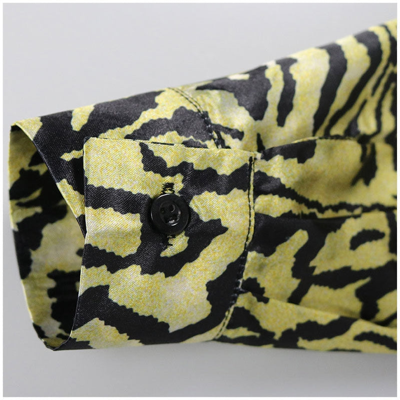 Tiger King Joe Exotic Shirt Yellow Blue Sequin Full Set Cosplay Costume