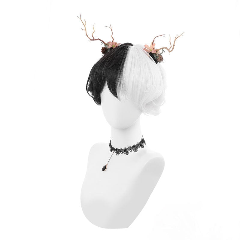 Women Fashion Wig Red Blue Black White Short Lolita Wigs