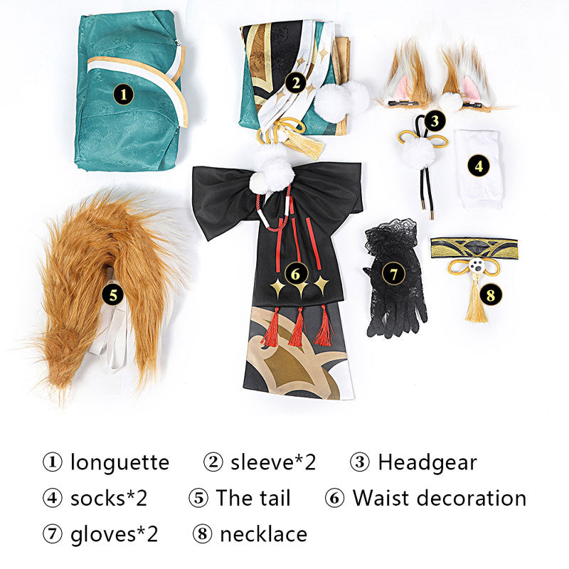 Game Genshin Impact Miss Hina Inugami Cosplay Costumes