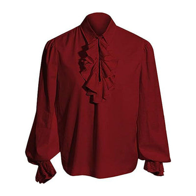 European Style Medieval Victorian Steampunk Ruffled Shirt Halloween Cosplay Costumes