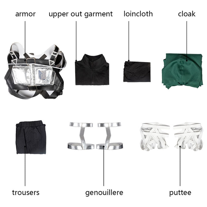 Anime Attack on Titan: The Final Season 4 Levi Ackerman Uniform Set Cosplay Costumes