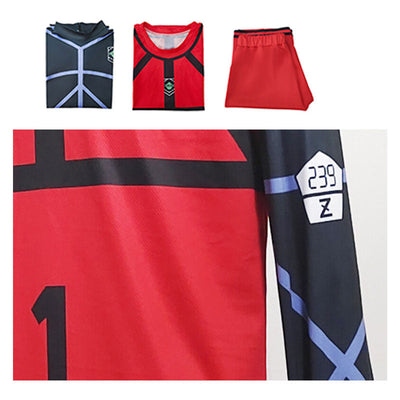 Anime Blue Lock Rin Itoshi Onesies Jerseys Cosplay Costumes