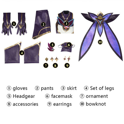 Game LOL Star Guardian 2022 Akali Cosplay Costumes