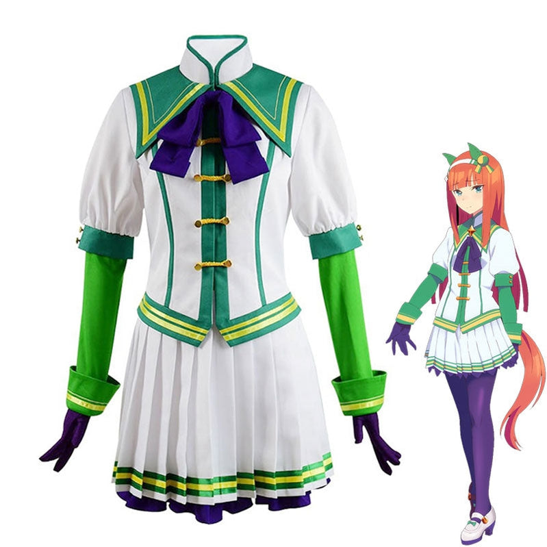 Uma Musume Pretty Derby Silence Suzuka School Uniform Cosplay Costumes