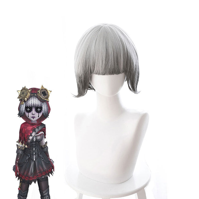 Identity V Mechanic Tracy Reznik Silver Gray Gradient Short Cosplay Wigs