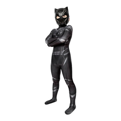 Anime Black Panther Children Jumpsuit Cosplay Costume