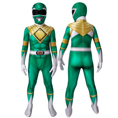 Mighty Morphin Power Rangers Yamato Tribe Knight Burai Dragon Ranger Green Ranger Children Jumpsuit Cosplay Costumes