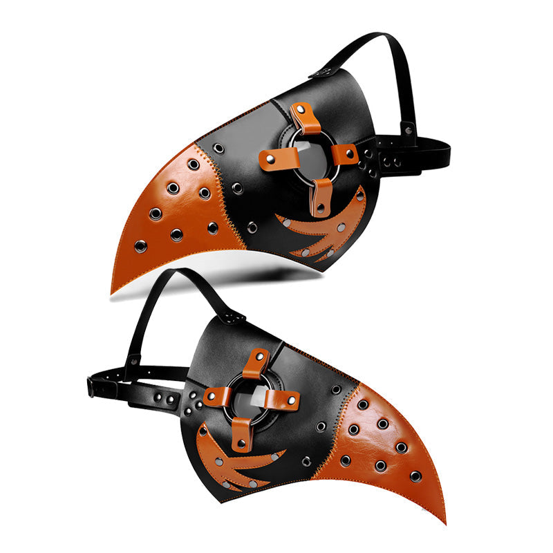 Steampunk European Plague Raven Doctor Color Block Mask Cosplay Props