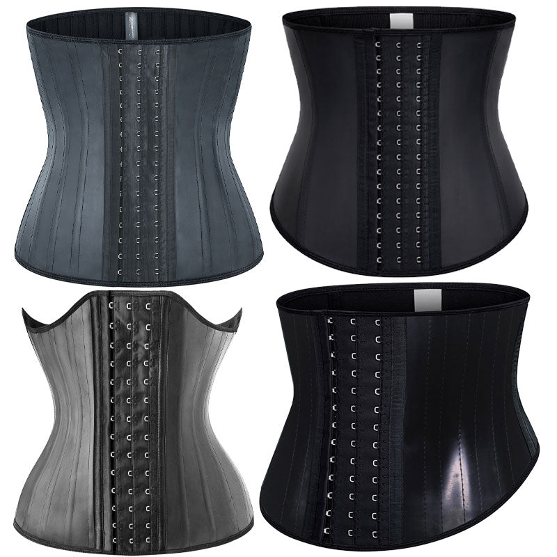 Women's Underbust 25 Steel Boned Latex Sport Girdle Waist Trainer Corsets Hourglass Body Shaper