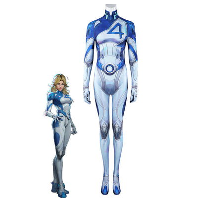 Marvel Rivals Invisible Woman Sue Storm Jumpsuit Cosplay Costumes