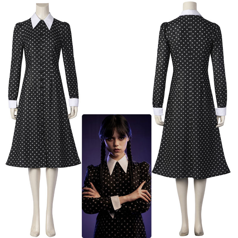 The Addams Family Wednesday Addams Christina Ricci Cosplay Costume