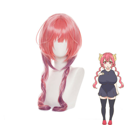 Miss Kobayashi's Dragon Maid Ilulu Pink Gradient Purple Cosplay Wigs