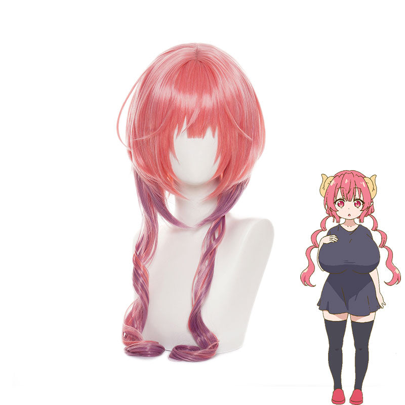 Miss Kobayashi's Dragon Maid Ilulu Pink Gradient Purple Cosplay Wigs