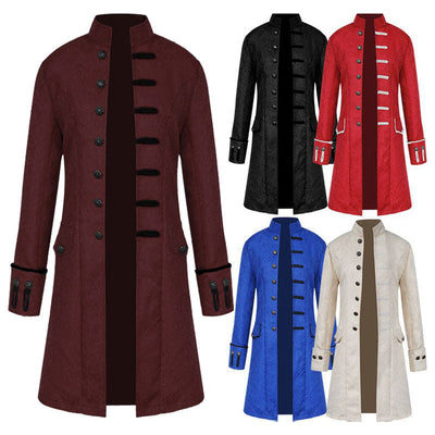 European Style Fashion Steampunk Retro Men's Stand Collar Uniform Cosplay Costumes