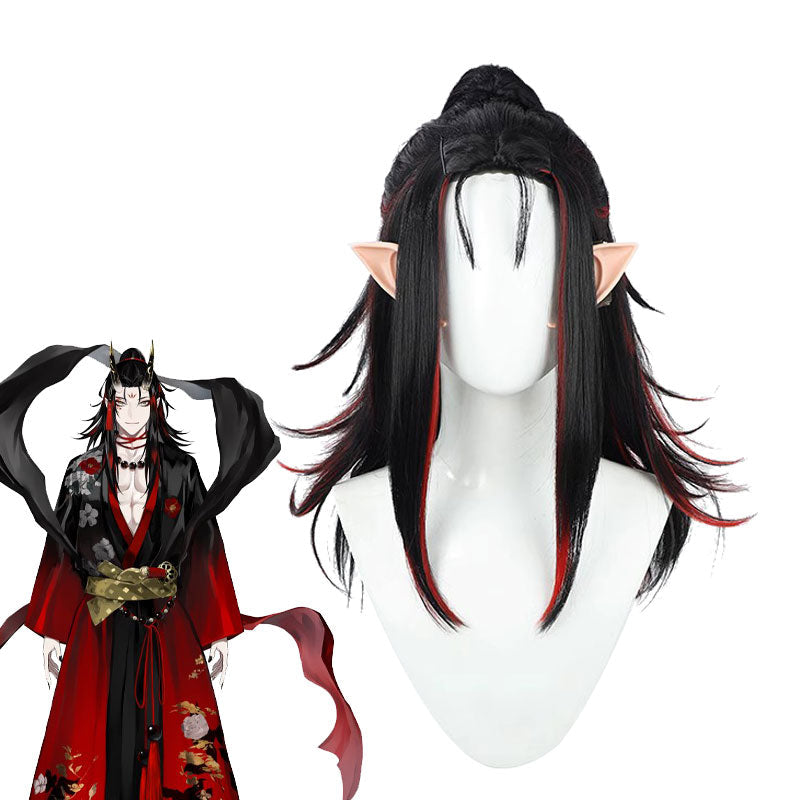 Hololive English Virtual YouTuber NIJISANJI XSOLEIL Vox Akuma Cosplay Wig With Ear Props