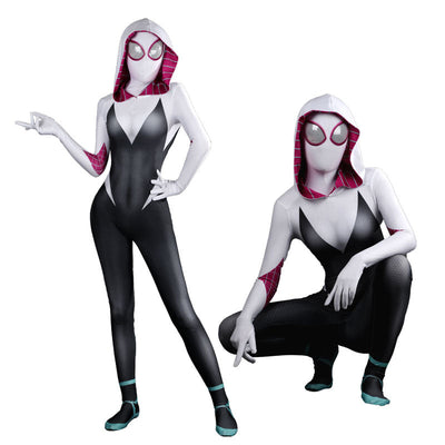 Marvel Spider-Man: Into the Spider-Verse Gwen Stacy Cosplay Costumes
