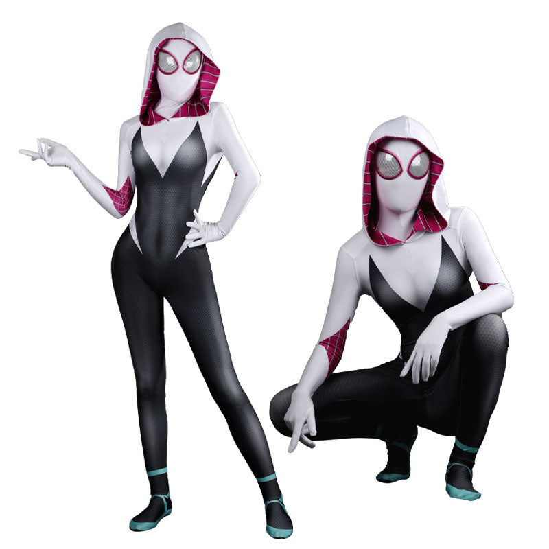 Marvel Spider-Man: Into the Spider-Verse Gwen Stacy Cosplay Costumes