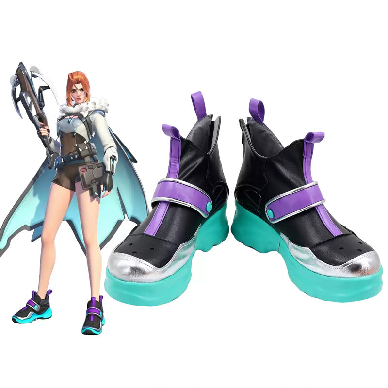 Overwatch Freja Black Cosplay Shoes