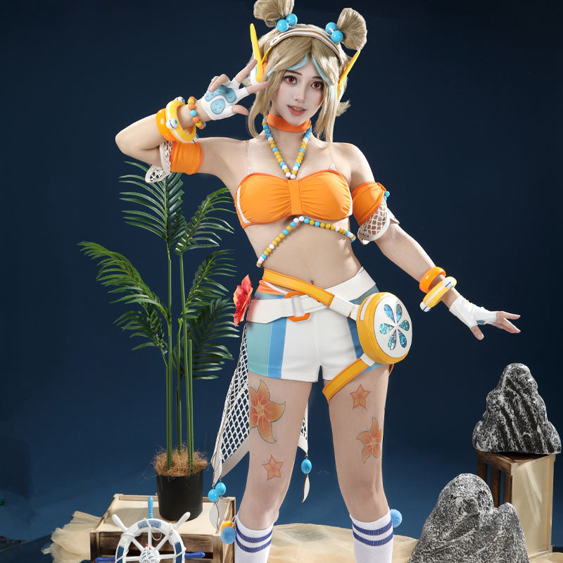 Overwatch Beachside Juno Swimsuit Cosplay Costume