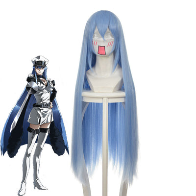 Anime Akame ga Kill! Esdeath Long Blue Cosplay Wigs