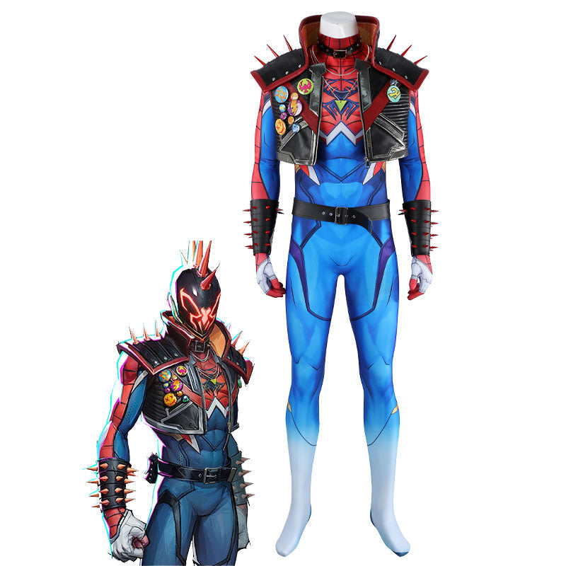 Marvel Rivals Spider-Punk 2099 Spider-Man Cosplay Costumes