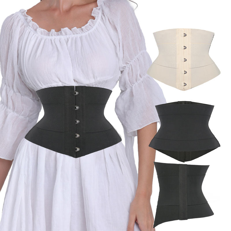 Womens Waist Trainer Cincher Heavy Duty Steel Boned Underbust Waspie Corse
