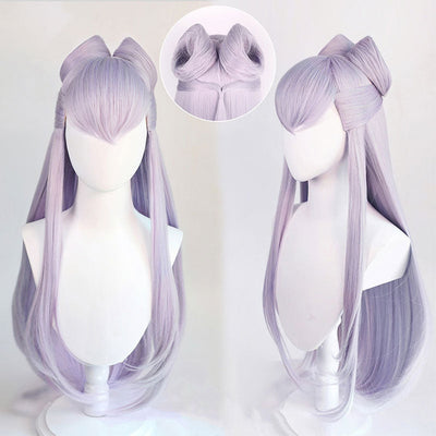 Game LOL KDA The Baddest Evelynn 80cm Long Light Purple Cosplay Wigs