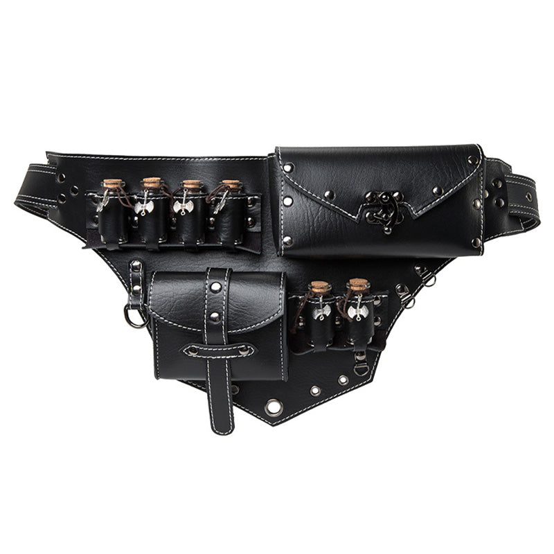 Steampunk Retro Women's Waist Accessory PU Leather Waist Bag Cosplay Props