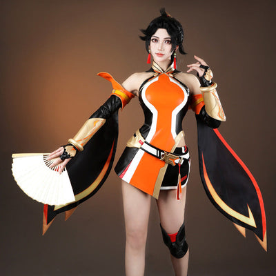 Overwatch Anran Orange Cosplay Costume