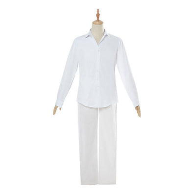 Anime The Promised Neverland Ray and Norman White Shirt Suit Cosplay Costumes