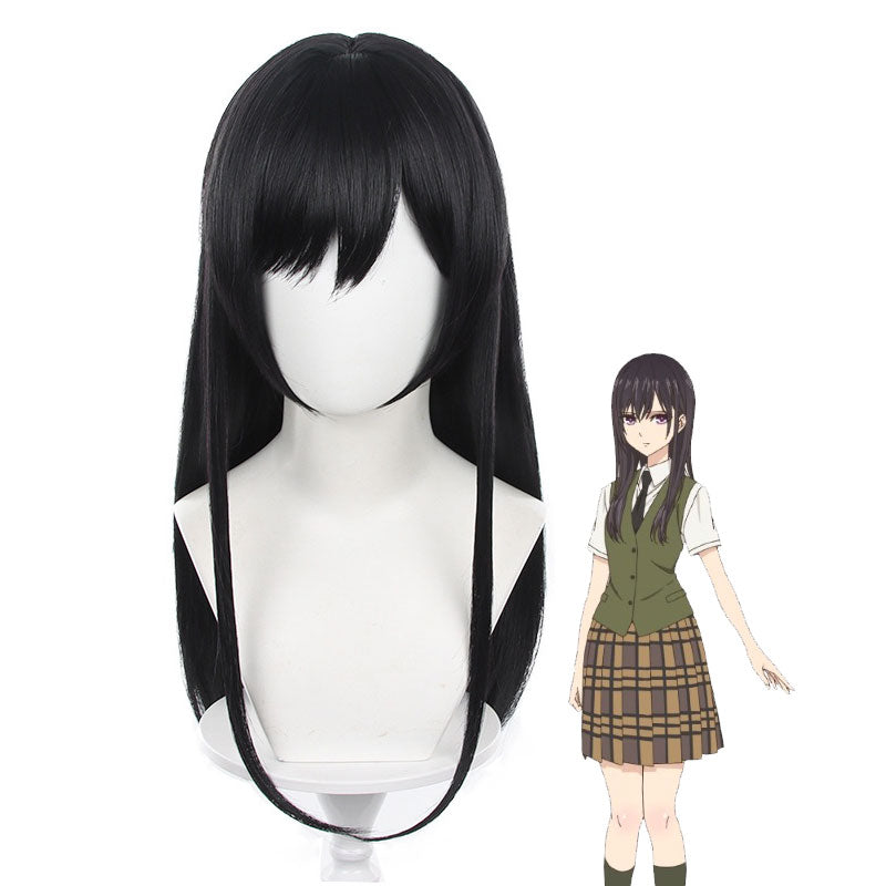 Anime Citrus Mei Aihara Long Straight Black Cosplay Wigs