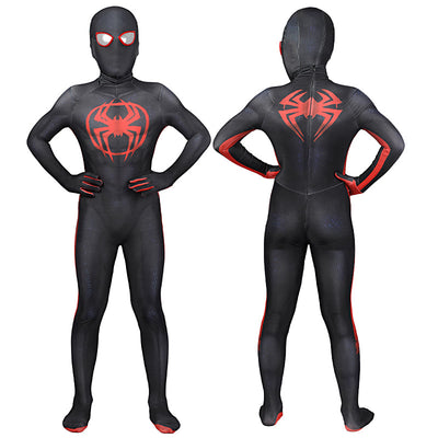 Spider-Man: Across The Spider-Verse Miles Morales Kids Jumpsuit Cosplay Costumes