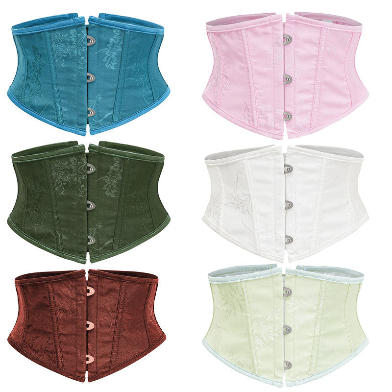 Womens Waist Trainer Cincher Heavy Duty Steel Boned Underbust Waspie Corset