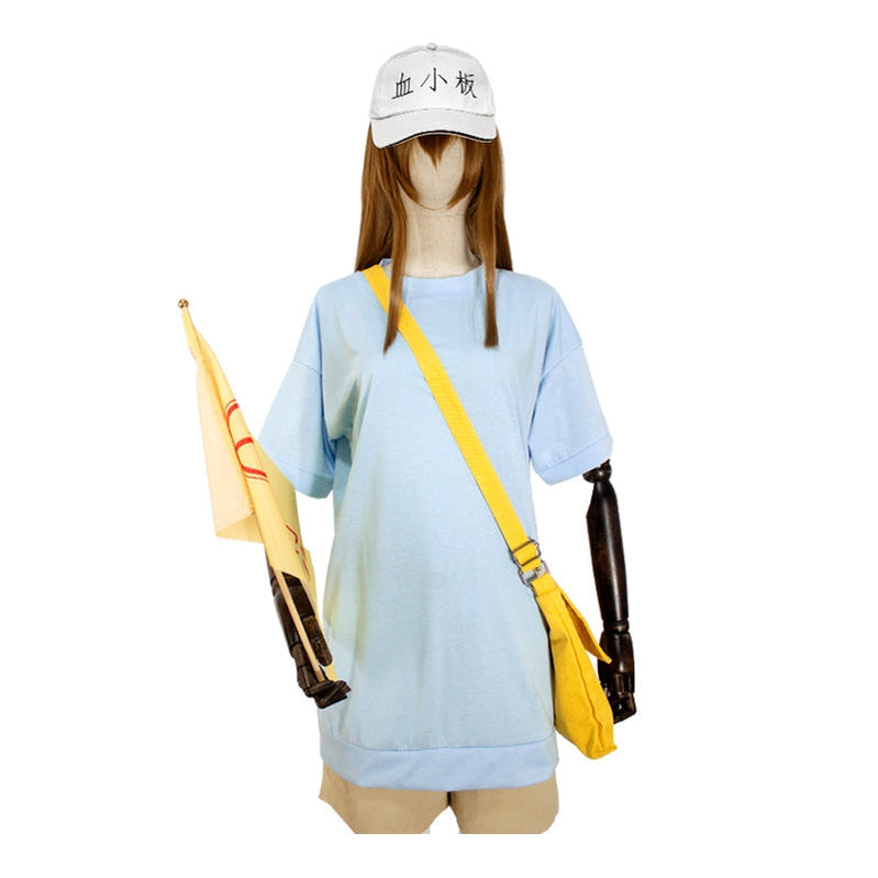 Anime Cells at Work Platelet Uniform Outfits Cosplay Costume with Hat