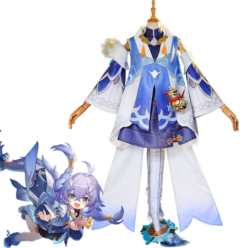 Honkai: Star Rail Bailu Cosplay Costume With Free Gourd Props