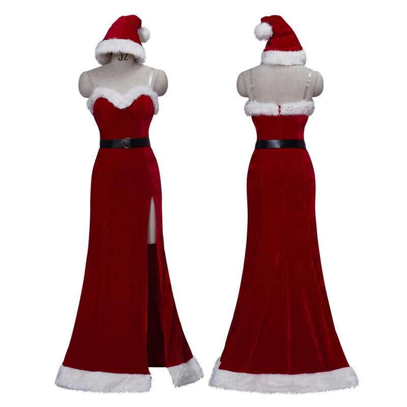 Christmas Roger Rabbit Womens Red Sequin Dress Cosplay Costume