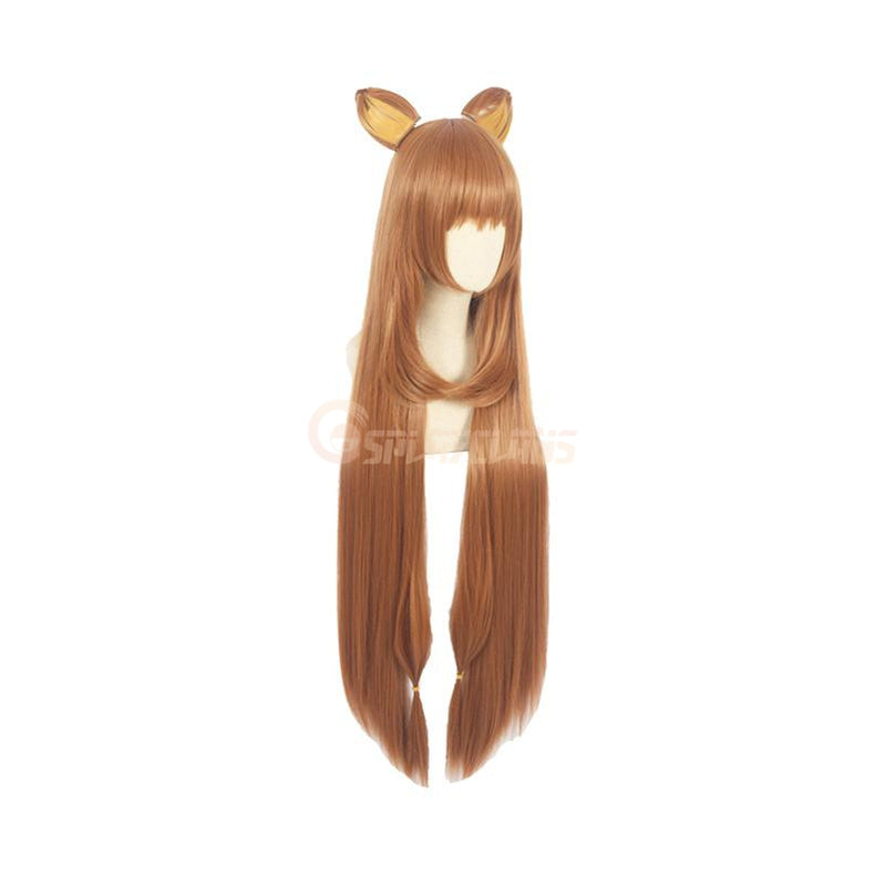 Anime The Rising Of The Shield Hero Raphtalia Long Straight Brown Cosplay Wig