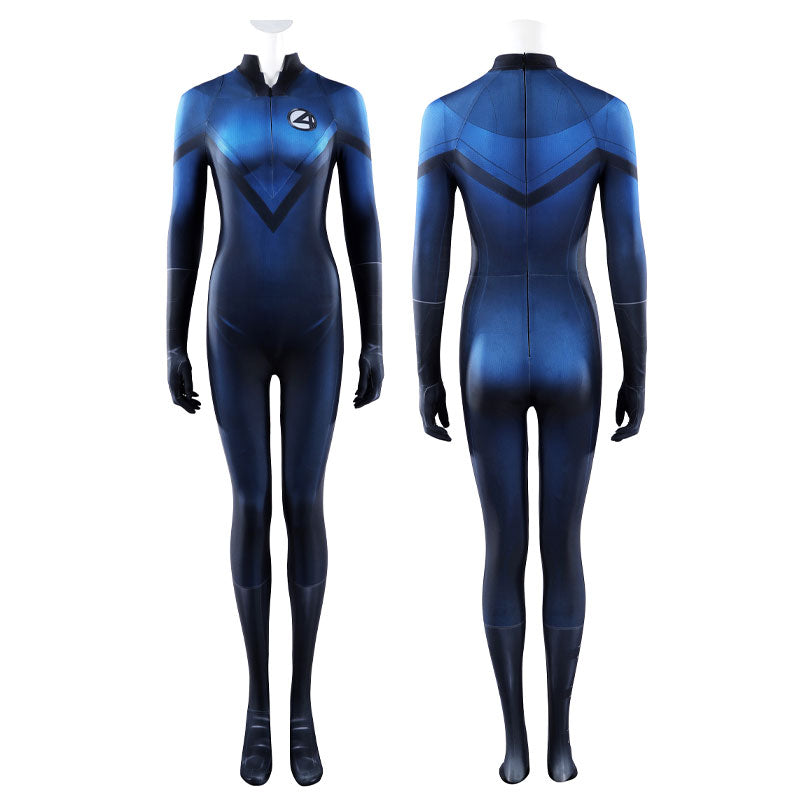 The Fantastic Four 2005 Invisible Woman Jumpsuit Cosplay Costumes