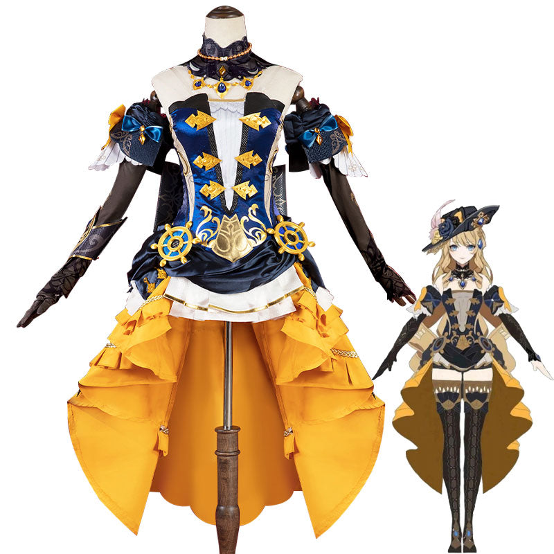Game Genshin Impact Navia Fullset Cosplay Costume