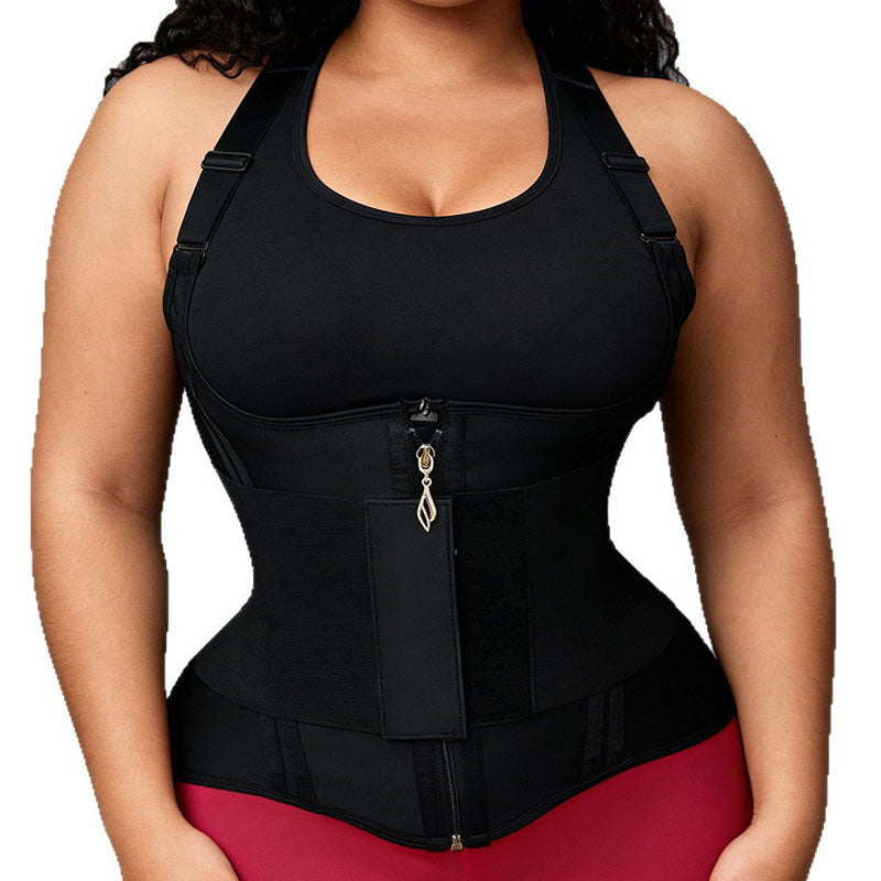 Waist Trainer for Women, Tummy Control Sports Girdle, Workout Body Shaper with Adjustable Shoulder Strap