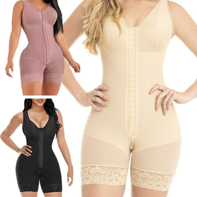 Fajas Colombianas Moldeadoras Postpartum Shapewear Tummy Control for Women Butt Lifter Body Shaper with Zipper Crotch