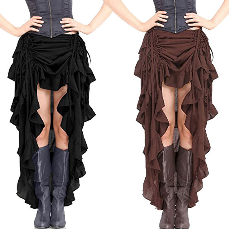 Steampunk Skirt for Corset Women Show Girl Pirate Skirts Party Clubwear Vintage