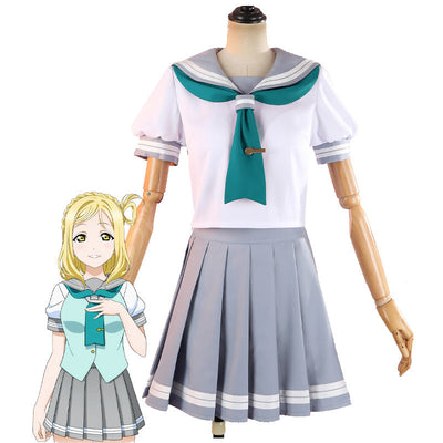 Love Live! Mari Ohara Summer School Uniform Cosplay Costumes