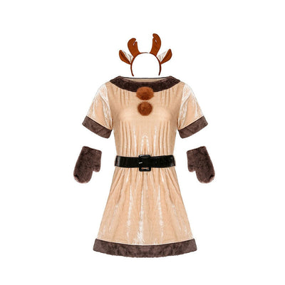 Christmas Reindeer Brown Dance Party Costume