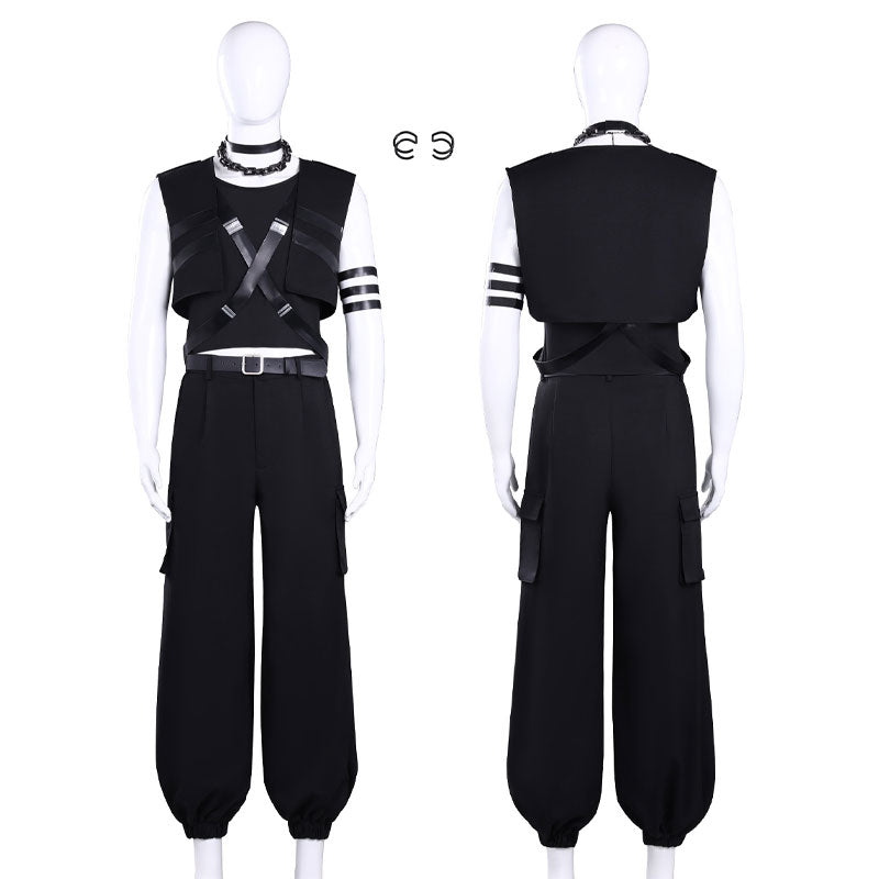 Tamon's B-Side Rintarō Kai Black Vest Uniform Cosplay Costume